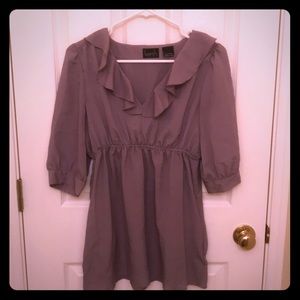 Silk 3/4 top in gray